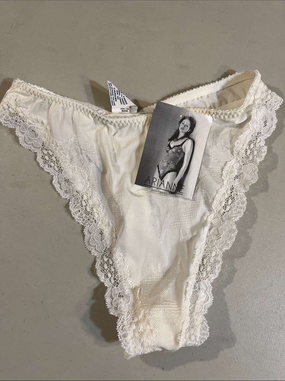 Arianne Cream Lace-Trim Camisole & Bikini Brief Set - Picture 5 of 7